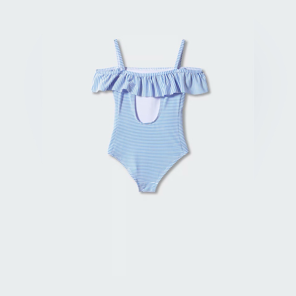 Mango Ruffle striped swimsuit - Picture 3 of 7